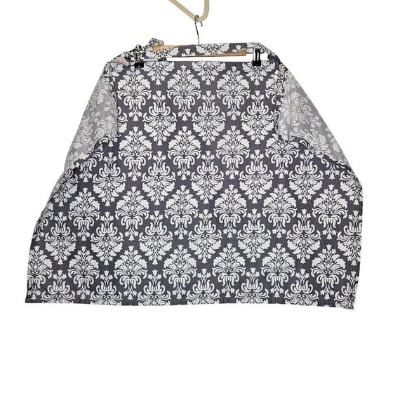 Udder covers Nursing Cover For Breastfeeding Privacy Gray White‎ Floral Cotton - Picture 1 of 7